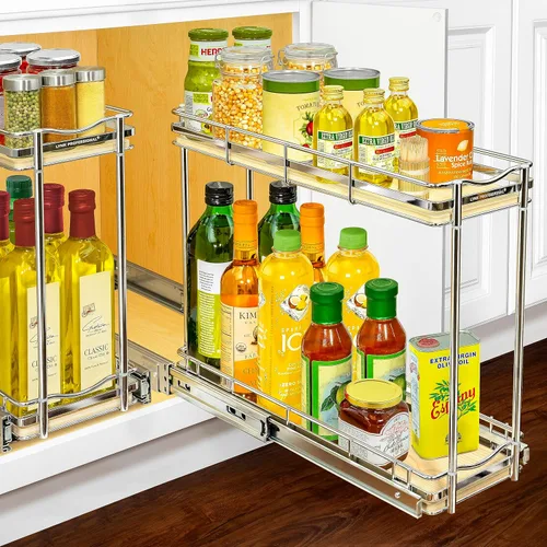 Miniatura 24 de LYNK PROFESSIONAL® Organizador de especias extraíble para armarios de cocina interiores - 4-3/8 pulgadas de ancho - cajón deslizante - Estante