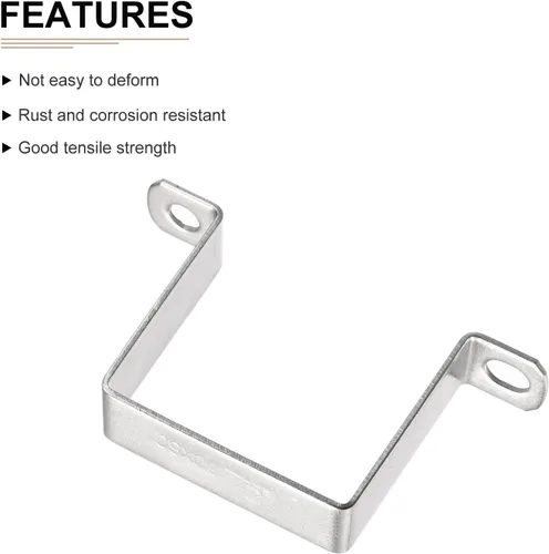 Miniatura 3 de DTGN Soporte de conector de puntal en forma de U de 1.890 in x 2.047 in (InnerHxInnerW) - 4 unidades - Bueno para fijación de tuberías en el hogar