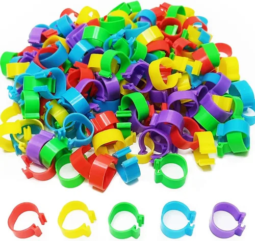 Miniatura 7 de 200Pcs 8mm Bandas para piernas de Coturnix y codorniz bebé Bandas para piernas de pollo Bandas para piernas de paloma Anillos para piernas de pollo