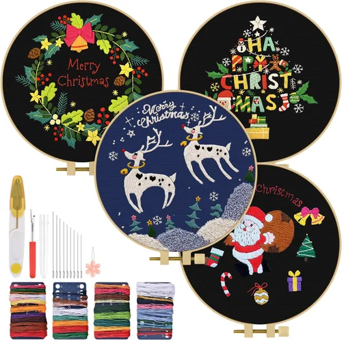 Miniatura 9 de TINDTOP Kit de Bordado para Principiantes Adultos, Kit de Bordado de Pájaros para Principiantes, Incluye Tela de Bordado Aros Hilos para Amantes