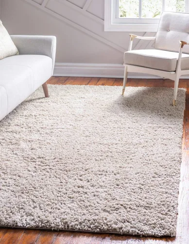 Miniatura 58 de Unique Loom Davos Shag Collection - Alfombra de área, color liso (4 pies 1 pulgada x 6 pies 1 pulgada, rectangular, color pimienta)