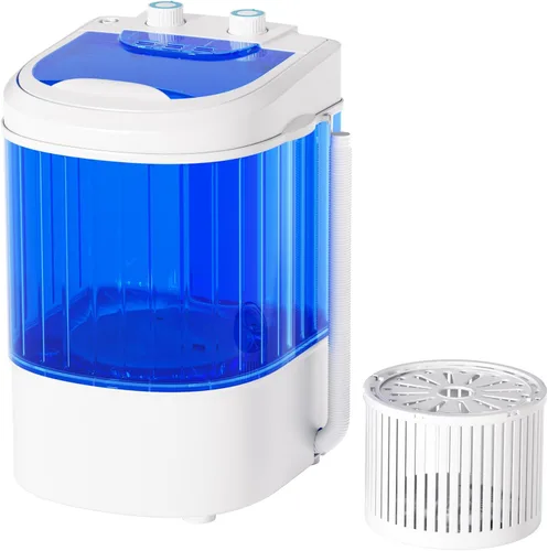 Superday Mini lavadora portátil, lavadora compacta de una sola tina con ciclo de centrifugado, capacidad de lavado de 6.6 libras, pequeña lavadora
