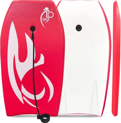 Bo-Toys Tabla de bodyboard ligera con núcleo EPS Rojo