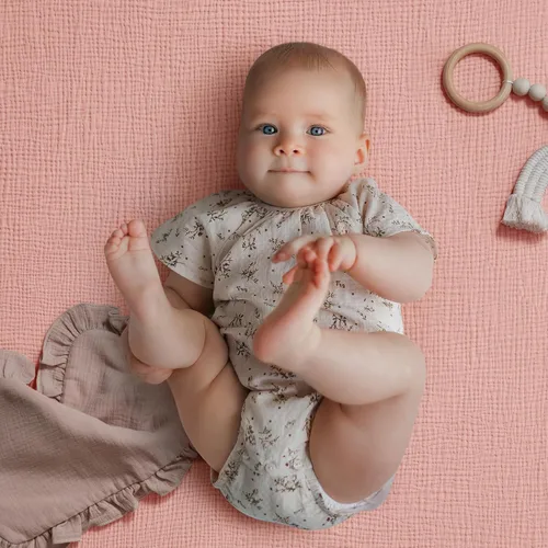 Miniatura 48 de Blissful Diary Sábanas de muselina para cuna para niñas, sábana de bebé de algodón suave bohemio para colchón de cuna estándar de 52 x 28 pulgadas