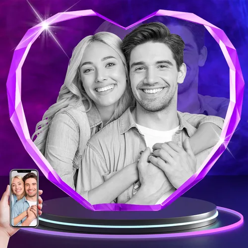 Foto de cristal 3D, regalos personalizados de Navidad para mujeres, mamá, ella, esposa, pareja, novia, imagen personalizada grabada con láser,