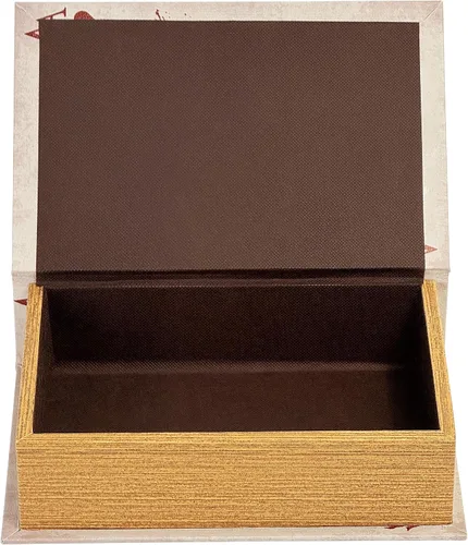 Miniatura 5 de PACOLO Cajas decorativas para libros, cubierta de madera sintética para guardar joyas ocultas, dinero y dinero en efectivo (As de corazones)