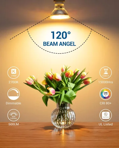 Miniatura 2 de DEWENWILS Bombillas GU10, bombilla LED GU10 regulable, 5W equivalente a 50W, 2700K, bombillas de luz suave y cálida, repuesto para iluminación