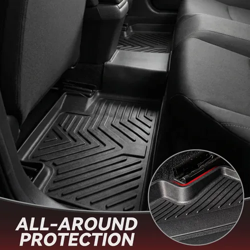 Miniatura 4 de YITAMOTOR Alfombrillas de Piso Compatibles con Honda Civic Sedan 2012 2013 2014 2015 (No Coupe), Negro Para Todo Clima Ajuste Personalizado Juego