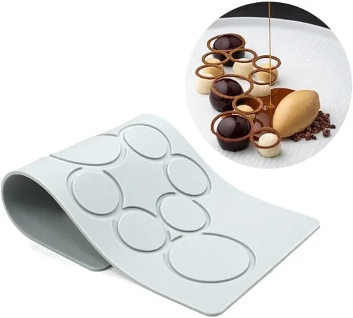 Miniatura 25 de Moldes de Silicona de Hojas Huecas Moldes de Chocolate Corazón de Enamorados Geometría Molde de Silicona 3D Chocolate Dulces Molde de Hojas