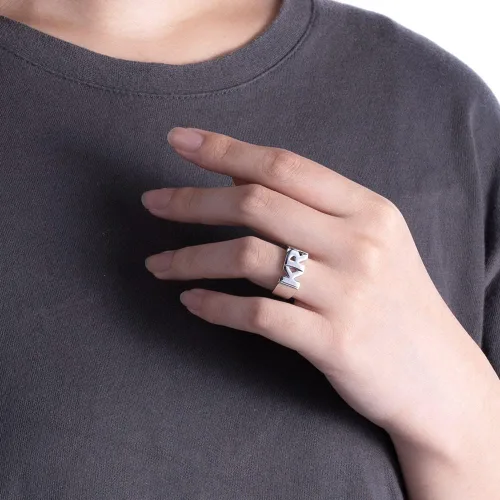 Miniatura 6 de AILIN Anillos personalizados con nombre de plata de ley 925 personalizados 1 2 3 iniciales anillos personalizados con dos nombres para mujeres