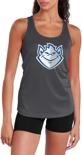 Miniatura 298 de Camiseta deportiva sin mangas oficial de NCAA Collegiate para mujer, con espalda cruzada, colección con logotipo primario