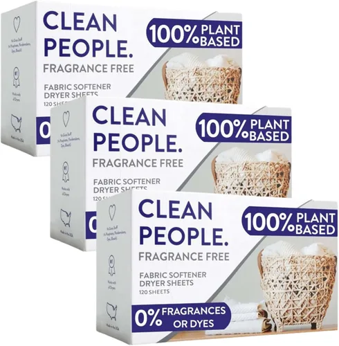 Miniatura 10 de The Clean People Sábanas suavizantes de tela, sábanas para secadora, suavizan y eliminan la adherencia estática, suavizante vegano, sin fragancia
