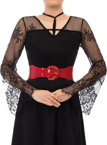 Miniatura 2 de GRACE KARIN Cinturón de cincha elástico ancho para mujer, cinturón vintage con hebilla gruesa de 3 pulgadas, S-XXXXL