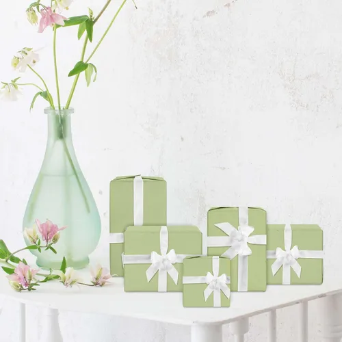 Miniatura 6 de Whaline 100 hojas de papel de seda verde salvia a granel, papel de regalo verde sauce, papel de regalo para manualidades, papel de seda verde