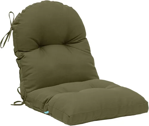 Miniatura 22 de QILLOWAY Cojín copetudo para silla de exterior, impermeable, 43 x 20 x 4 pulgadas, antideslizante, almohadilla de repuesto para muebles de mimbre