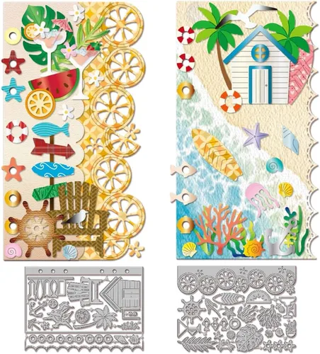 Miniatura 11 de GLOBLELAND Troqueles de corte de página de mariposa para hacer tarjetas, troqueles de corte de borde desgarrado para bricolaje, álbumes de recortes