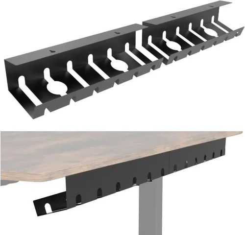 Miniatura 3 de Organizador de cables debajo del escritorio para un fácil montaje, organizador de cables de metal debajo del escritorio para oficina, hogar