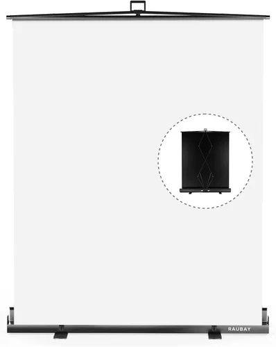 Miniatura 10 de 【Fácil configuración】 RAUBAY Fondo de pantalla azul plegable de 59.8 x 82.7 pulgadas, panel de croma key portátil y retráctil, fondo fotográfico