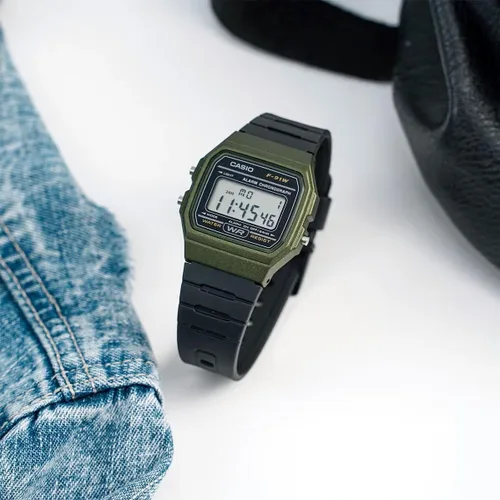 Miniatura 22 de Casio Serie F91W Reloj digital Resistente al agua Luz LED Cronómetro 1/100 SEC Mantenimiento de tiempo regular