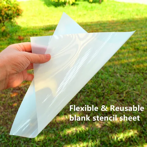 Miniatura 7 de Paquete de 12 plantillas en blanco de 7.5 mil 12 x 12 pulgadas para vinilo Cricut, acetato de PET translúcido lechoso, silueta