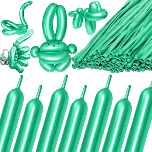 Miniatura 20 de Globos largos transparentes para animales, 260 globos gruesos de látex delgado para modelado de arco, payaso mágico, decoración de cumpleaños, boda