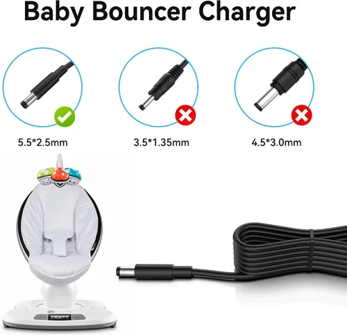 Miniatura 5 de Cargador adaptador de CA UL 12V 3A para Mamaroo 2 mamaRoo 4, RockaRoo Baby Swing Cable de alimentación
