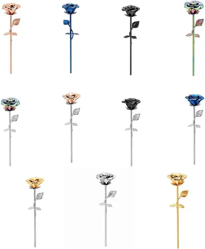 Miniatura 12 de XSMZB Urnas de cremación de rosas para cenizas, tallo largo, colorido recuerdo de cremación de rosas para cenizas, soporte conmemorativo para urna