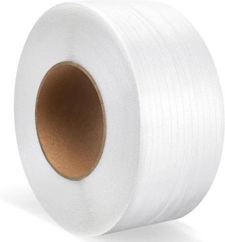 Amylove Rollo de flejado de 1/2 pulgada, polipropileno (Pp), embalaje de polietileno resistente, 600 libras, resistencia a la rotura para máquinas