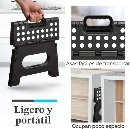 Miniatura 6 de Handy Laundry Taburete plegable de paso - Taburete plegable lo suficientemente resistente para apoyar a adultos y lo suficientemente seguro