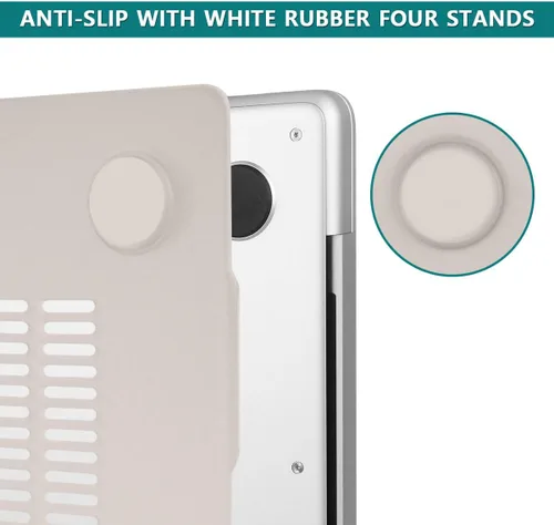Miniatura 5 de Teryeefi Funda compatible con M3 MacBook Air de 15 pulgadas 2023 2024 versión A3114/A2941, carcasa rígida de plástico con cubierta de teclado