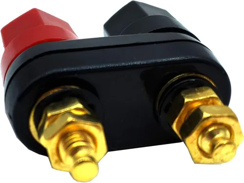 Miniatura 3 de Enchufe de plátano de doble fila, Traovien Banana Plugs One Couple, terminales, conector rojo y negro, amplificador de poste de unión, amplificador