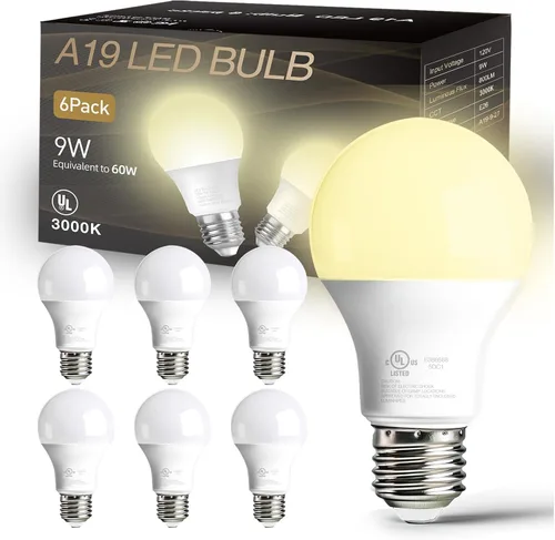 Miniatura 8 de dalattin Paquete de 24 bombillas LED de color blanco suave de 2700 K, equivalente a 60 W, bombillas estándar A19, base E26, 800 LM, ahorro de blanco