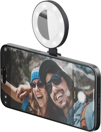 Miniatura 2 de ShiftCam SnapPocket Light - Anillo de luz LED para selfie con cuatro ajustes de brillo y batería integrada, montaje magnético que se ajusta a