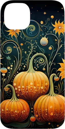 Miniatura 15 de Funda floral para iPhone 16 Pumpkins Vintage Otoño Otoño