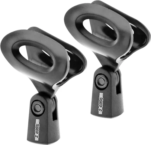 Miniatura 13 de 5 Core Microphone Mic Clip Holder for Mic Stand Universal Adjustable with 5/8" Male to 3/8" Female Screw Adapter Suitable for Handheld Microphones