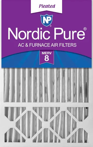 Nordic Pure 16x25x5 (15_3/4 x 24_3/4 x 4_3/8) Honeywell/Lennox Filtro de aire de reemplazo MERV 8 1 unidad