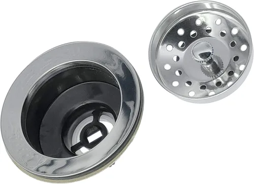 Miniatura 4 de Colador de cesta de 4 pulgadas para fregadero de cocina de acero con base de ABS y montaje de colador extraíble, para fregadero de cocina estándar