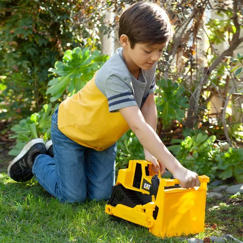 Miniatura 3 de CAT Juguetes de construcción, Juguete de construcción Bulldozer de 15", Edades 2+, Plástico resistente, No requiere baterías, Serie Tough Rigs
