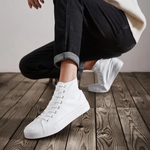 Miniatura 74 de ZGR Tenis de lona para hombre, con cordones, clásicos, casuales, para caminar