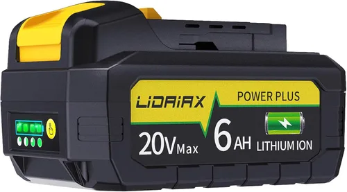 Paquete de 1 batería de repuesto de iones de litio de capacidad 100% verdadera de 6.0 Ah para batería Dewalt 20V Max, celda de alta potencia para