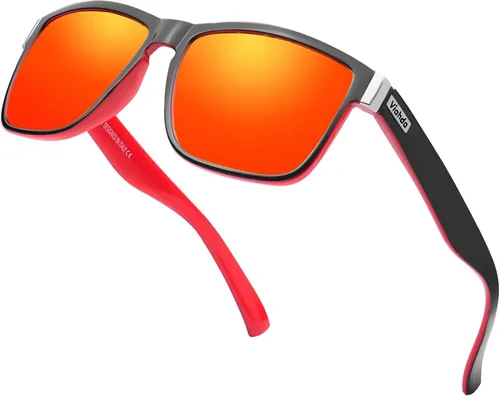 Miniatura 26 de Gafas de sol deportivas polarizadas para hombre Ciclismo Correr Pesca Golf Moda Gafas de sol Mujeres HD6009 C11 Azul Naranja Montura Azul Espejo