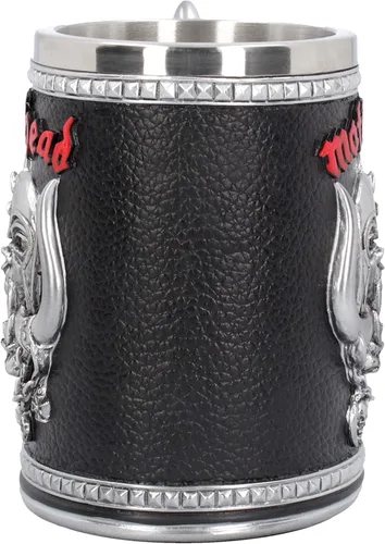 Miniatura 2 de Nemesis Now Motorhead Tankard Jarra 14cm (5.5 in) Negro, Resina con Inserto de Acero Inoxidable