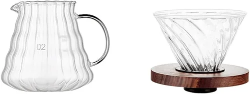 Miniatura 8 de JITEM Cafetera - Cafetera de boquilla larga, máquina de goteo manual para el hogar, cafetera fría elaborada a mano con filtro, cafetera de mesa