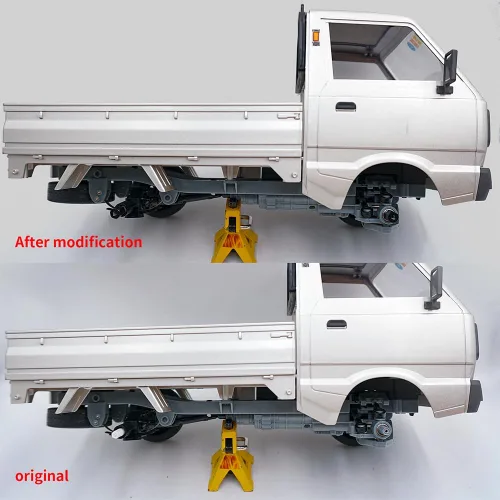 Miniatura 3 de 4 adaptadores de cubo hexagonal de rueda de 0.197 in a 0.276 in (+ 0.394 in) para 1/10 WPL D12 RC Truck Car 1/24 SCX24 RC accesorios negro