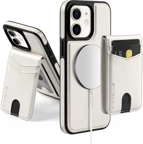 Miniatura 104 de SkyEagle Magsafe - Funda magnética 2 en 1 desmontable para iPhone 11 Pro Max con tarjetero, para mujeres y hombres, piel sintética con bloqueo RFID