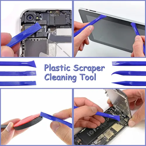 Miniatura 5 de Raspador de fibra de carbono, herramienta de limpieza de plástico antiarañazos, raspador rígido multiusos en forma de bolígrafo para pintura, Azul