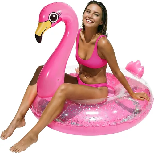 Miniatura 17 de HeySplash Pool Floats, Inflatable Pool Float, Large Floatie for Bachelorette Party, Swim Tube River Lake Beach Bride Wedding Decor Fun Toy Raft