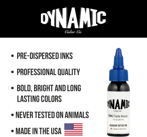 Miniatura 5 de Dynamic Color Co Botella de tinta negra triple 1oz Sterilized and lot-numbered for full traceability; established American brand trusted by