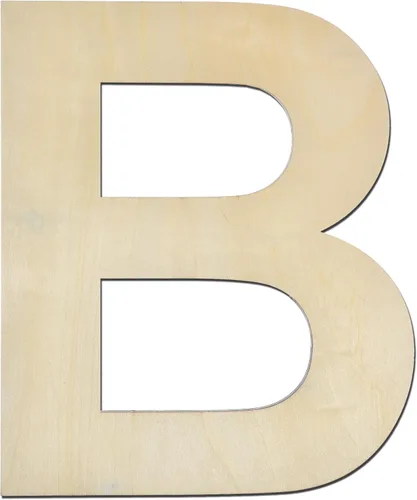 Miniatura 11 de Letra M de madera de 12 pulgadas de grosor, letra de madera grande sin terminar de 1/4 de pulgada de grosor para decoración de pared del hogar