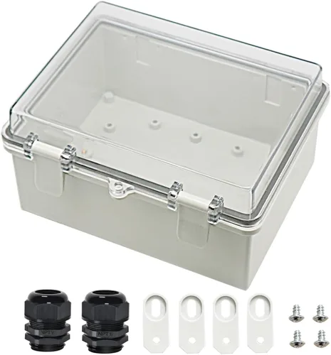 Zulkit Caja de conexiones ABS de plástico a prueba de polvo e impermeable IP65 Cajas eléctricas universales con carcasa de proyecto para exteriores